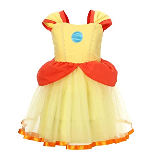 Lito Angels Prinzessin Daisy Kostüm Kleid Verkleidung für Baby Mädchen Größe 6-12 Monate 80 (Tag-Nummer 80) von Lito Angels