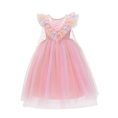 Lito Angels Prinzessin Einhorn Kostüm Kleid Verkleidung mit Umhang für Kleinkind Mädchen Größe 2-3 Jahre 98, Rosa (Tag-Nummer 100) von Lito Angels