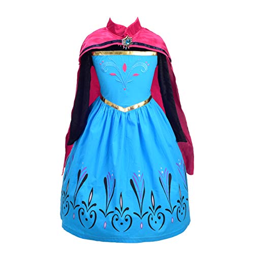 Lito Angels Prinzessin Elsa Krönung Kostüm Kleid für Baby Mädchen, Eiskönigin Schneekönigin Krönungskleid Verkleidung mit Umhang Größe 18-24 Monate 92 von Lito Angels