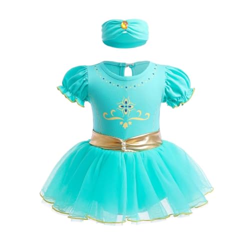 Lito Angels Prinzessin Jasmin Kostüm Kleid Verkleidung für Baby Mädchen, Body Strampler mit Stirnband Größe 12-18 Monate 86 (Tag-Nummer 95) von Lito Angels