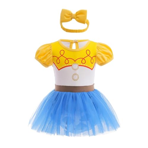 Lito Angels Prinzessin Jessie Kostüm Kleid Verkleidung für Baby Mädchen, Body Strampler mit Stirnband Größe 18-24 Monate 92 von Lito Angels