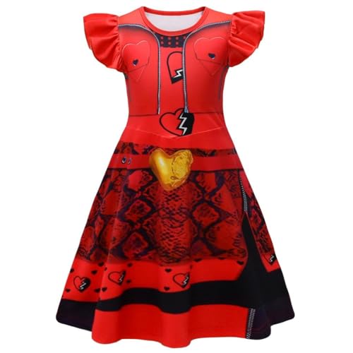 Lito Angels Prinzessin Red Kleid Kostüm Verkleidung für Kleinkind Mädchen Größe 4-5 Jahre 110, Rot von Lito Angels