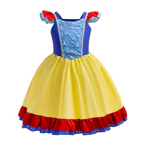 Lito Angels Prinzessin Schneewittchen Kostüm Kleid Verkleidung für Kleinkind Mädchen Größe 3-4 Jahre 104 von Lito Angels