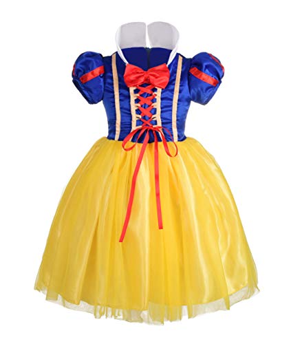 Lito Angels Prinzessin Schneewittchen Kostüm Kleid für Baby Mädchen Prinzessinenkleid Verkleidung Größe 12-18 Monate 86, Stile A von Lito Angels
