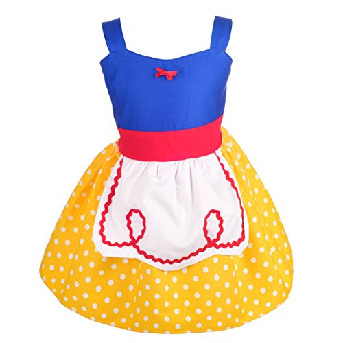 Lito Angels Prinzessin Schneewittchen Kostüm Verkleidung Schürze Kleid für Baby Mädchen Größe 12-18 Monate 86, Ärmellos von Lito Angels