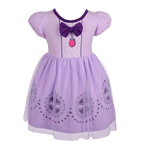 Lito Angels Prinzessin Sofia Kostüm Kleid für Baby Mädchen, Verkleidung Casual Sommerkleid, Größe 12-18 Monate 86 von Lito Angels