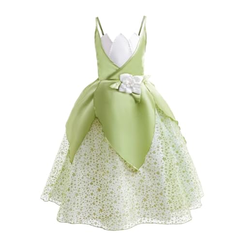 Lito Angels Prinzessin Tiana Kostüm Kleid Verkleidung für Mädchen Kinder, Größe 12-14 Jahre 158 164, Grün (Tag-Nummer 150) von Lito Angels