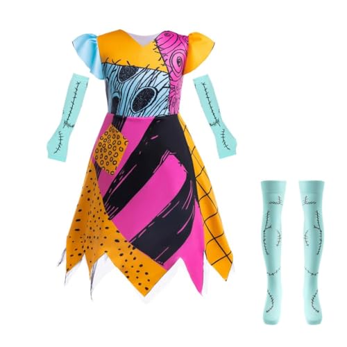 Lito Angels Sally Kostüm Kleid Verkleidung mit Zubehör für Kleinkind Mädchen Größe 3-4 Jahre 104, Orange (Tag-Nummer 120) von Lito Angels