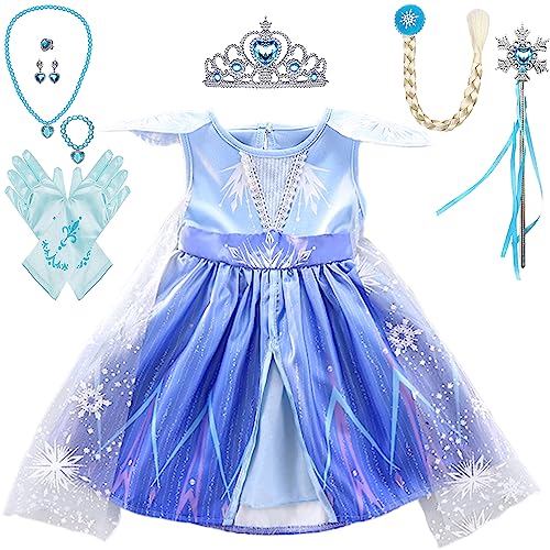 Lito Angels Schneekönigin Elsa Kleid mit Schleppe und Zubehör für Baby Mädchen Eiskönigin 2 Prinzessin Kostüm Verkleidung Größe 6-12 Monate 74 80 Blau Lito Angels Schneekönigin Elsa Kleid mit Schleppe und Zubehör für Baby Mädchen Eiskönigin 2 Prinzessin Kostüm Verkleidung Größe 6-12 Monate 74 80 Blau von Lito Angels