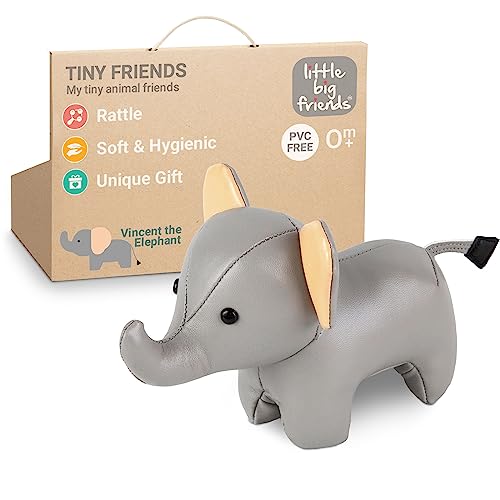 Little Big Friends Tiny Friends Rassel Spielzeug Anhänger Dschungeltiere Elefant 0m+ | 303006 von Little Big Friends
