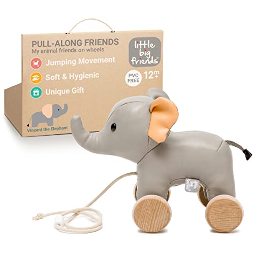 Little big Friends Nachziehtier Spielzeug Dschungel Elefant 12m+ | 303525 von Little Big Friends