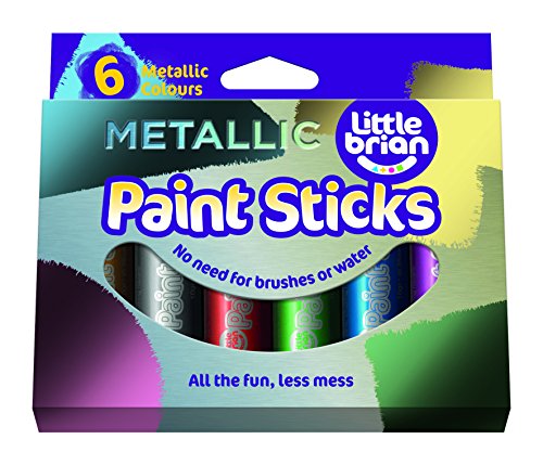 Little Brian LBPS10MA6 Paint Sticks Malstifte, Einzeln, Metallic, Verschiedene, 6 Stück (1er Pack) von Little Brian