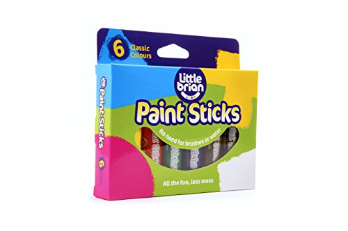 Little Brian LBPS10CA6 Paint Sticks Malstifte, Klassische Farben (6er Pack) von Little Brian