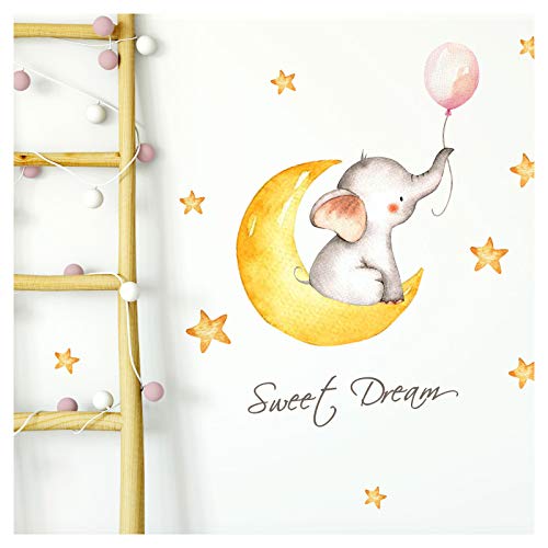 Little Deco Aufkleber Elefant mit Ballon rosa & Spruch Sweet Dream I 3 A4 Bögen I Mond und Sterne Wandbilder Wandtattoo Kinderzimmer Deko Babyzimmer Mädchen DL214-8 Little Deco Aufkleber Elefant mit Ballon rosa & Spruch Sweet Dream I 3 A4 Bögen I Mond und Sterne Wandbilder Wandtattoo Kinderzimmer Deko Babyzimmer Mädchen DL214-8 von Little Deco