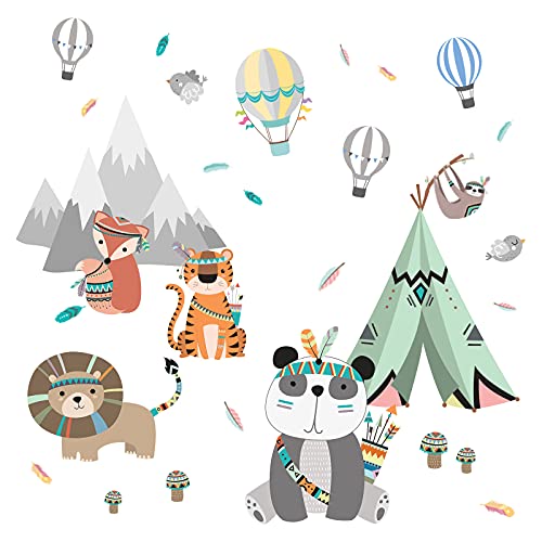 Little Deco Wandsticker Wandaufkleber Berge Wandtattoo Kinderzimmer Junge Tiere Heißluftballons bunt Wanddeko Babyzimmer Kleinkind Wandbild Spielzimmer DL524-24 Little Deco Wandsticker Wandaufkleber Berge Wandtattoo Kinderzimmer Junge Tiere Heißluftballons bunt Wanddeko Babyzimmer Kleinkind Wandbild Spielzimmer DL524-24 von Little Deco