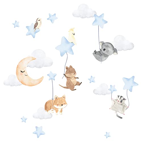 Little Deco Wandtattoo Tiere & Sterne Wandsticker für Baby Kinderzimmer DL828-4 von Little Deco