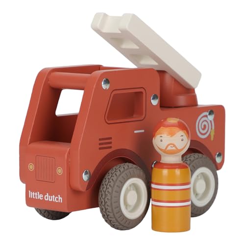 Little Dutch 2528 Holz Feuerwehrauto - rot von Little Dutch