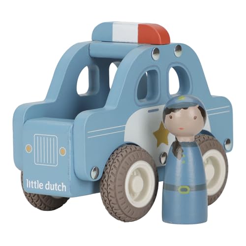 Little Dutch 2531 Holz Polizeiauto - blau von Little Dutch