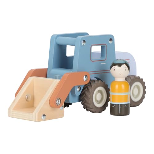 Little Dutch 2532 Holz Bulldozer - blau von Little Dutch
