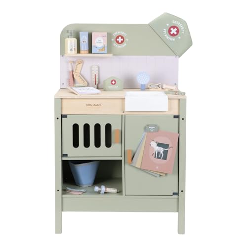Little Dutch 2546 Holz Kindertierarztpraxis inkl. Zubehör - Mint von Little Dutch
