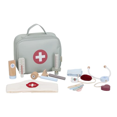 Little Dutch 2547 Holz Arztkoffer Doktortasche Spielset - grün von Little Dutch