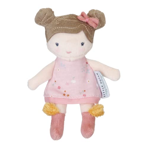 Little Dutch 4556 Stoffpuppe Kuschelpuppe Rosa - Little pink Flowers (10 cm) von Little Dutch