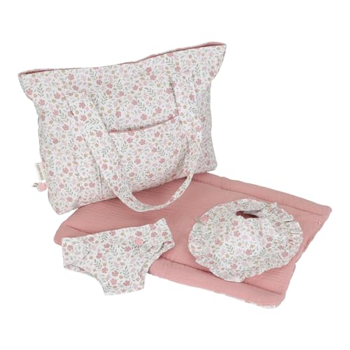 Little Dutch 4589 Puppenwickeltasche 4-teilig - Soft Flowers rosa von Little Dutch