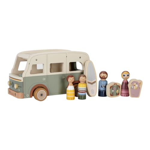 Little Dutch 7125 FSC Holz Auto Vintage Camper Bus inkl. Spielfiguren von Little Dutch