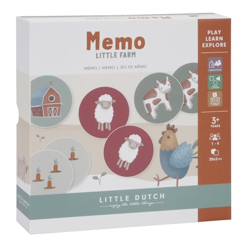 Little Dutch 7138 Memo Spiel 40-Teile Bauernhof - Little Farm von Little Dutch