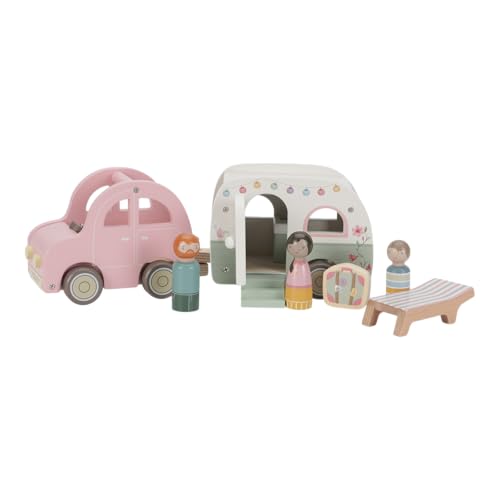 Little Dutch 8022 FSC Holz Auto mit Wohnwagen, Spielfiguren und Zubehör 10-teiliges Set - rosa Little Dutch 8022 FSC Holz Auto mit Wohnwagen, Spielfiguren und Zubehör 10-teiliges Set - rosa von Little Dutch