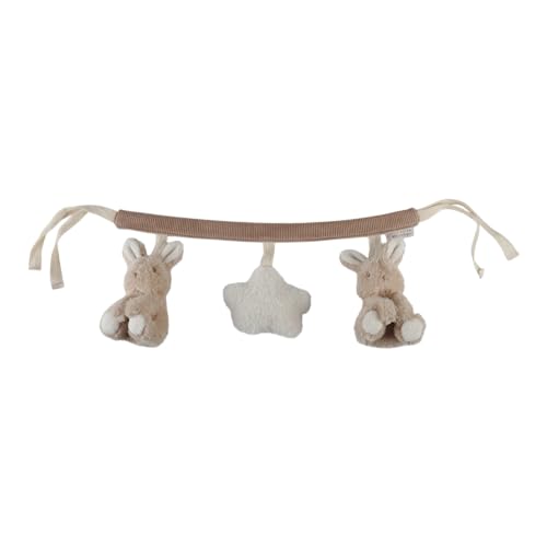 Little Dutch 8867 Stoff Kinderwagenkette Spielzeug für Babyschale - Hase - Baby Bunny - Newborn Naturals beige von Little Dutch