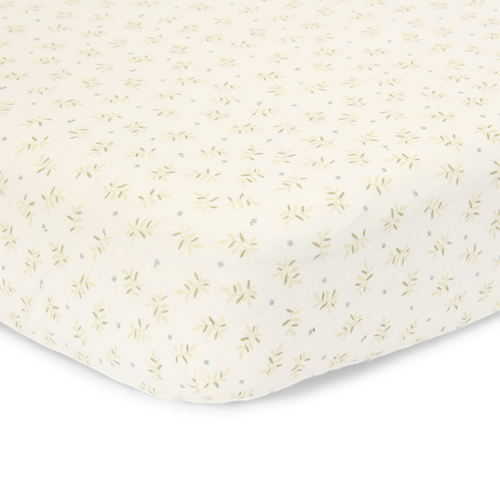 Little Dutch Fitted Sheet - Blueberry Leaves Little Dutch Fitted Sheet - Blueberry Leaves von Little Dutch