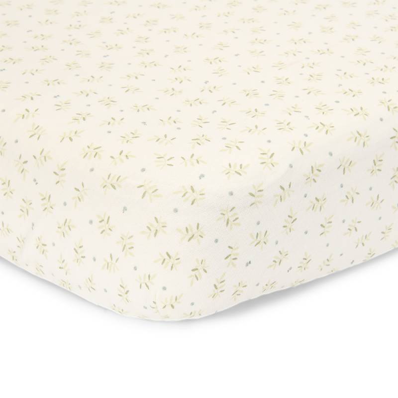 Little Dutch Fitted Sheet - Blueberry Leaves von Little Dutch