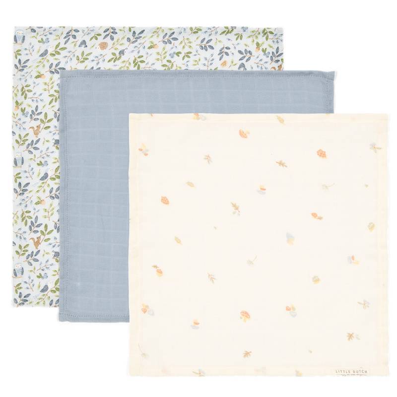 Little Dutch Mouthcloth Set Muslin - 25x25 cm - Forest Friends von Little Dutch