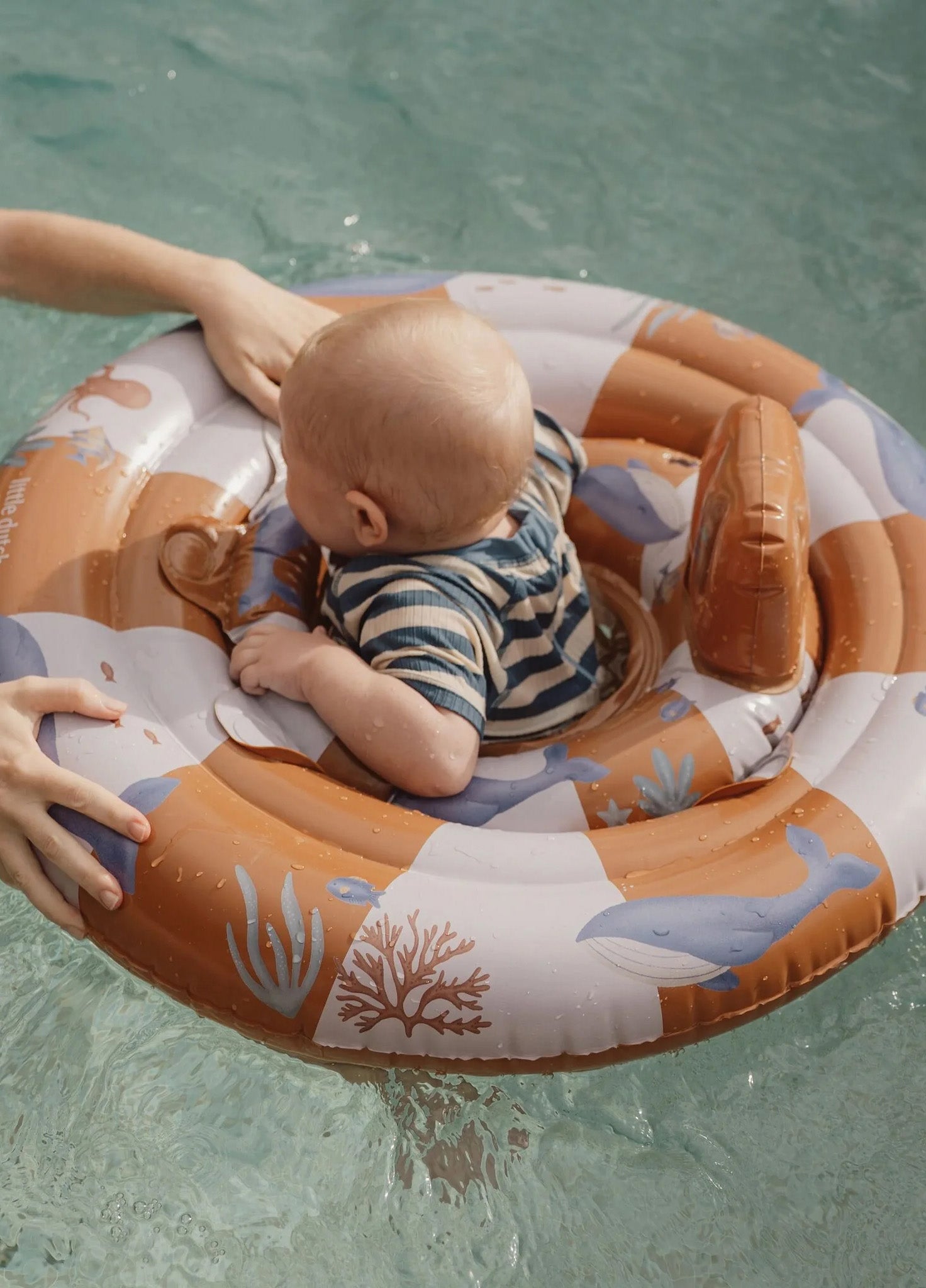 Little Dutch Ocean World Baby Schwimmring, Blue von Little Dutch