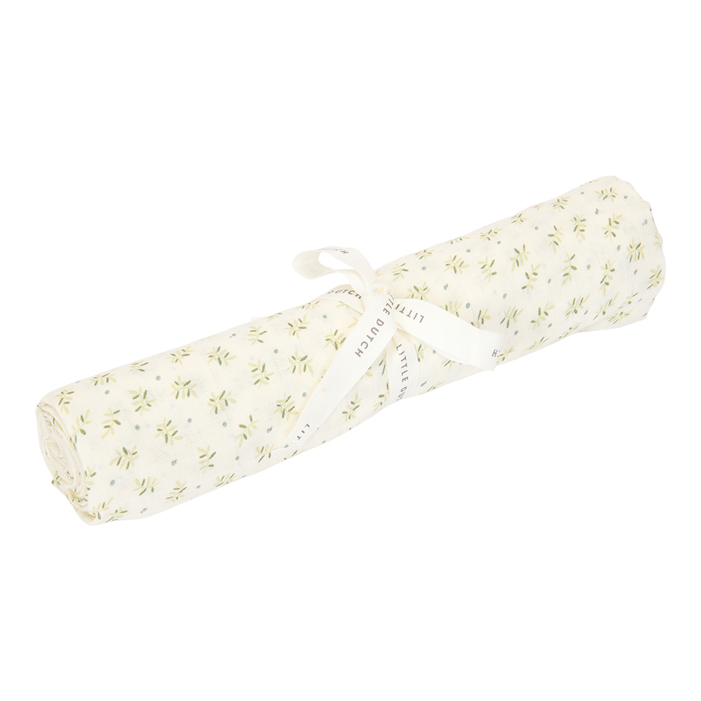 Little Dutch Swaddle Blanket Muslin - 120x120 cm - Blueberry Leaves Little Dutch Swaddle Blanket Muslin - 120x120 cm - Blueberry Leaves von Little Dutch