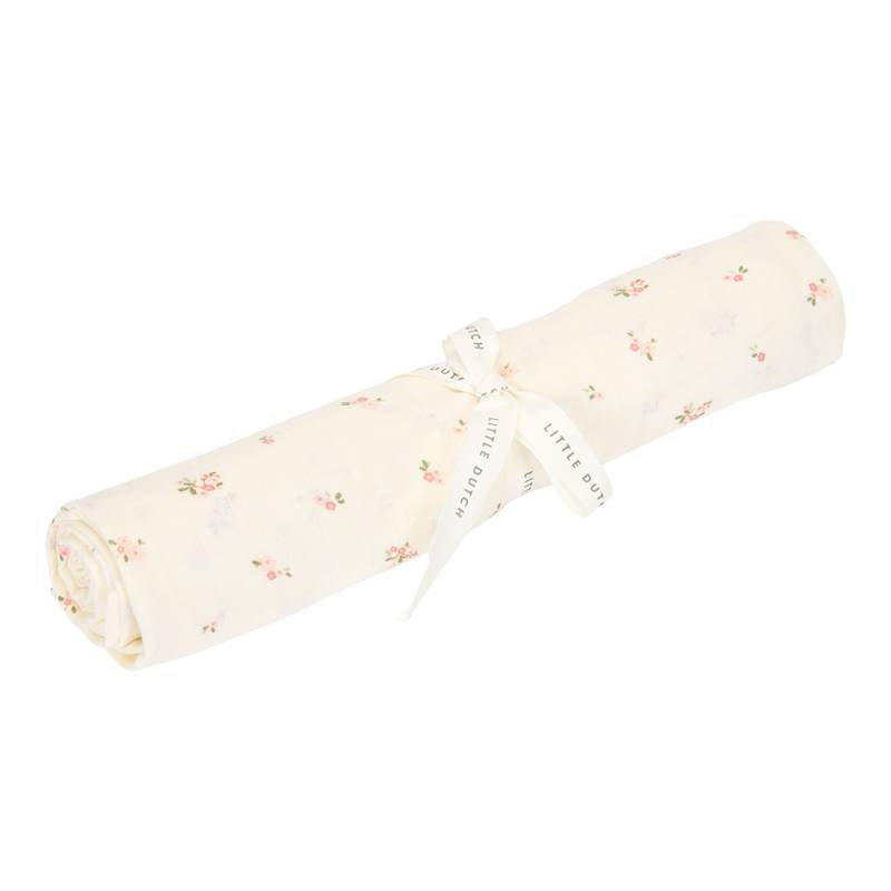 Little Dutch Swaddle Blanket Muslin - 120x120 cm - Blueberry Leaves von Little Dutch