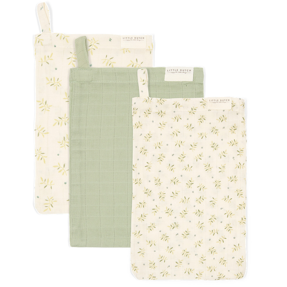 Little Dutch Wascloth Set Muslin - 21x14 cm - Forest Friends Little Dutch Wascloth Set Muslin - 21x14 cm - Forest Friends von Little Dutch