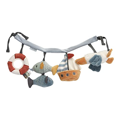 Tiamo Little Dutch 8611 Stoff Kinderwagenkette Spielzeug für Babyschale Sailors Bay / Matrosen Bucht, Blau von Little Dutch