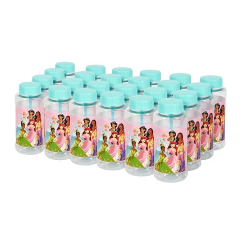 Disney Princess Seifenblasen, Partyspielzeug mit Zauberstab, 118 ml, 24 Stück von Little Kids