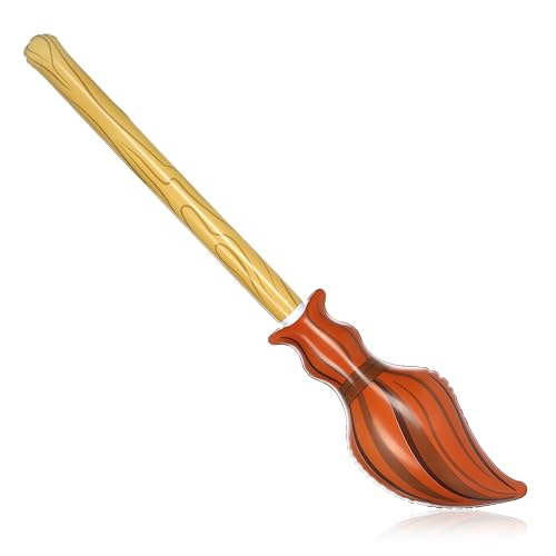 Little Lino Aufblasbarer Hexenbesen - Ideal als Deko für Halloween, Karneval und Geburtstage - Party Spielzeug für Hexen und Zauberer - 95 cm von Little Lino