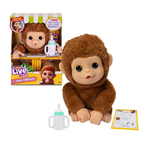 Little Live Pets - Mango, der interaktive AFFE, 50 interaktive Sounds und Mundbewegung, liebt das Kitzeln und Macht fröhliche Geräusche, wenn Sie den Bauch berühren! Vollgepackt mit LP500000 Zubehör Little Live Pets - Mango, der interaktive AFFE, 50 interaktive Sounds und Mundbewegung, liebt das Kitzeln und Macht fröhliche Geräusche, wenn Sie den Bauch berühren! Vollgepackt mit LP500000 Zubehör von Little Live Pets
