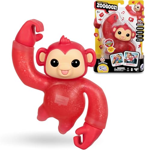 Little Live Pets Hug n' Hang Zoogooz Mooki Monkey, weiches und elastisches Haustier, +70 Geräusche und Reaktionen, 3 Verschiedene zum Sammeln, Verstecktes Amulett, für Kinder ab 2 Jahren +, Famosa Little Live Pets Hug n' Hang Zoogooz Mooki Monkey, weiches und elastisches Haustier, +70 Geräusche und Reaktionen, 3 Verschiedene zum Sammeln, Verstecktes Amulett, für Kinder ab 2 Jahren +, Famosa von Little Live Pets