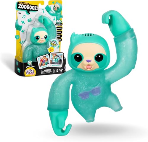 Little Live Pets Hug n' Hang Zoogooz Sensoo Sloth, weiches und elastisches Haustier, +70 Geräusche und Reaktionen, 3 Verschiedene zum Sammeln, Verstecktes Amulett, für Kinder ab 2 Jahren +, Famosa Little Live Pets Hug n' Hang Zoogooz Sensoo Sloth, weiches und elastisches Haustier, +70 Geräusche und Reaktionen, 3 Verschiedene zum Sammeln, Verstecktes Amulett, für Kinder ab 2 Jahren +, Famosa von Little Live Pets