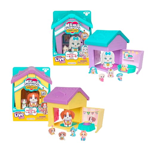 Little Live Pets Mama Surprise Families – Mamas Hütte-Packung, Bulldogge & Spaniel, 2 Hütten & Welpen, Jede Mama bekommt 4–6 Babys, ausklappbares Spielset, 80+ Stück zum Sammeln, Geschenk für Kinder Little Live Pets Mama Surprise Families – Mamas Hütte-Packung, Bulldogge & Spaniel, 2 Hütten & Welpen, Jede Mama bekommt 4–6 Babys, ausklappbares Spielset, 80+ Stück zum Sammeln, Geschenk für Kinder von Little Live Pets