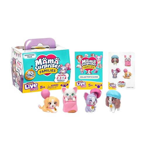 Little Live Pets Mama Surprise Families Puppy Adoption, Zufällige Rasse Welpen, enthält 3, 4 und 5 Welpen zum Adoptieren und Erstellen Einer Familie, Kinder ab 5 Jahren, berühmt (LP305000) von Little Live Pets