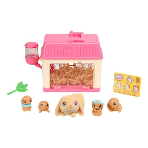 Little Live Pets Mama Surprise Mini Hasen-Spielset Lil' Bunny; die Hasen-Mama bekommt 2,3 oder 4 Babys, Mama Surprise im Miniformat, wiederholbares Spielemuster von Little Live Pets