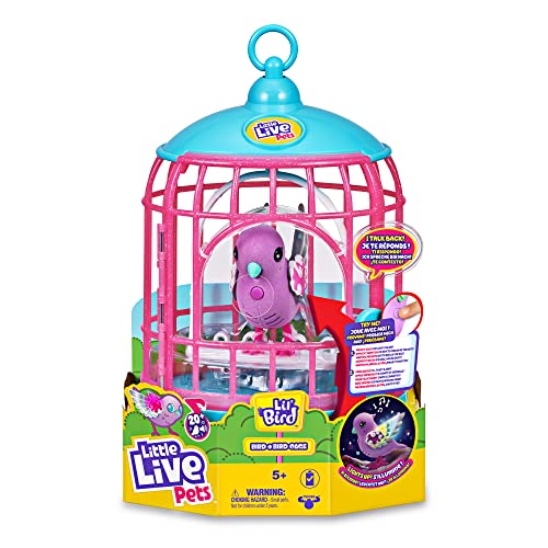 Little Live Pets Parlanchino-Vogelkäfig, interaktives Haustier mit mehr als 20 Geräuschen und Reaktionen, wiederholt das, was Sie Sagen, mit Aufbewahrungsbox, für Kinder ab 5 Jahren, berühmt Little Live Pets Parlanchino-Vogelkäfig, interaktives Haustier mit mehr als 20 Geräuschen und Reaktionen, wiederholt das, was Sie Sagen, mit Aufbewahrungsbox, für Kinder ab 5 Jahren, berühmt von Little Live Pets