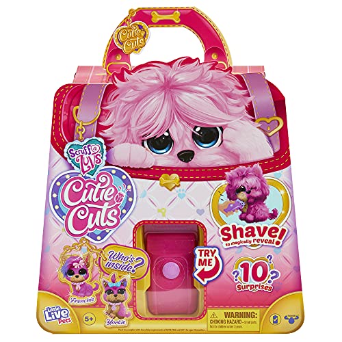 Little Live Pets Scruff-a-Luvs Cutie Cuts Shave, Reveal and Style, Plush Rescue pet, Pink von Little Live Pets