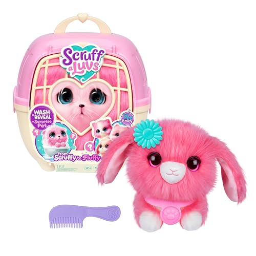 ScruffaLuvs Haustier-Scruffs in Rosa – Überraschungsplüschtier, 19 cm groß – Waschen und 1 von 3 Tieren zum Retten enthüllen: Welpe, Häschen oder Kätzchen – enthält 22 cm große Deluxe-Transportbox ScruffaLuvs Haustier-Scruffs in Rosa – Überraschungsplüschtier, 19 cm groß – Waschen und 1 von 3 Tieren zum Retten enthüllen: Welpe, Häschen oder Kätzchen – enthält 22 cm große Deluxe-Transportbox von Little Live Pets